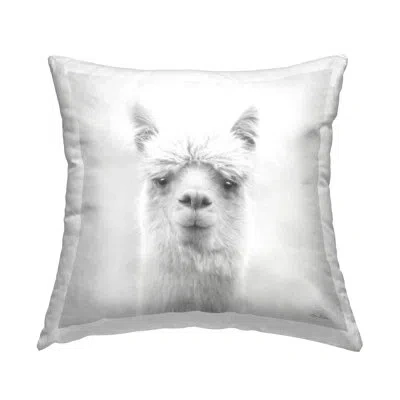 Stupell Industries Rural Llama Face Portrait Printed Throw Pillow Design By Lori Deiter