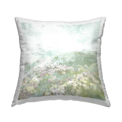 Stupell Industries Rural Meadow Impression Printed Outdoor Throw Pillow Design By June Erica Vess In Green