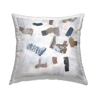 Stupell Industries Rustic Abstract Forms Outdoor Printed Pillow By Melissa Wang In Gray