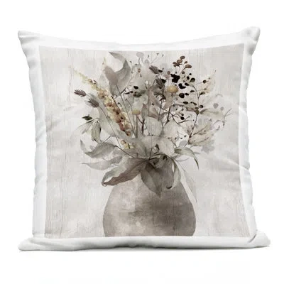 Stupell Industries Rustic Country Herb Vase Design By Val Rhodes Outdoor Printed Pillow In Tan