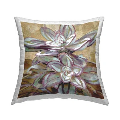 Stupell Industries Rustic Desert Succulents Outdoor Printed Pillow By Lindsay Benson In Tan