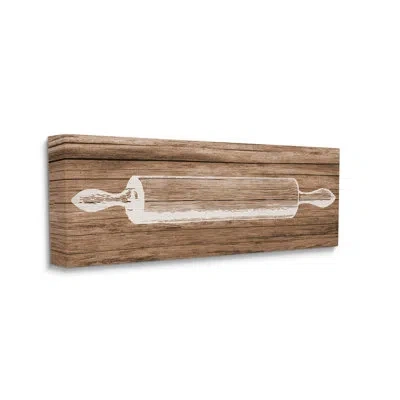 Stupell Industries Rustic Kitchen Rolling Pin Canvas Wall Art By Lil' Rue In Brown;white