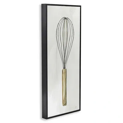 Stupell Industries Rustic Kitchen Whisk Framed Giclee Art By Nan In Midnight Black Framed Giclee