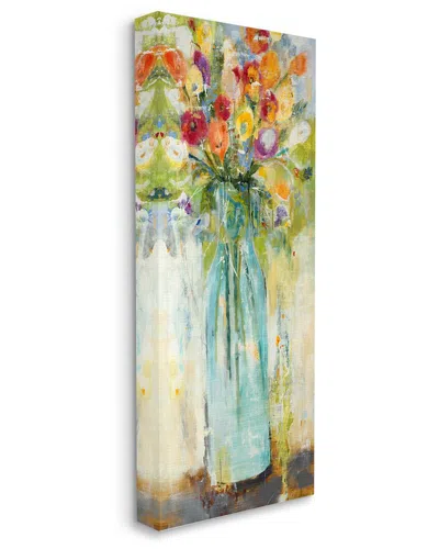 STUPELL STUPELL INDUSTRIES RUSTIC SPRING BOUQUET ABSTRACT ORGANIC SHAPES STRETCHED CANVAS WALL ART BY THIRD 