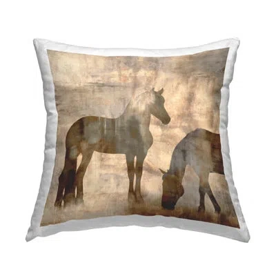 Stupell Industries Rustic Stallions Country Horses Printed Throw Pillow Design By Jason Mann