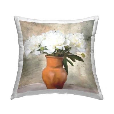 Stupell Industries Rustic Terracotta Vase Decorative Printed Throw Pillow Design By Kim Allen In Tan