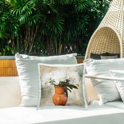 Stupell Industries Rustic Terracotta Vase Printed Outdoor Throw Pillow Design By Kim Allen In Tan