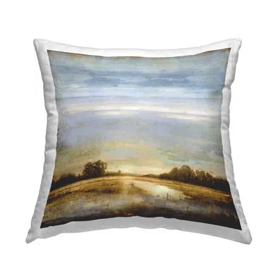 Stupell Industries Rustic Vintage Palms Design By Elizabeth Wright Throw Pillow In Tan