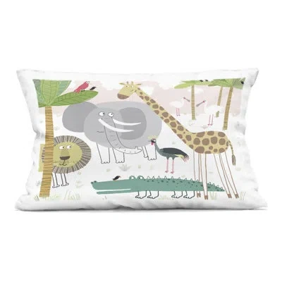 Stupell Industries Safari Animals Out And About Decorative Printed Throw Pillow, Design By Carla Daly In Green