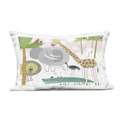 Stupell Industries Safari Animals Out And About Outdoor Printed Pillow, Design By Carla Daly In Green