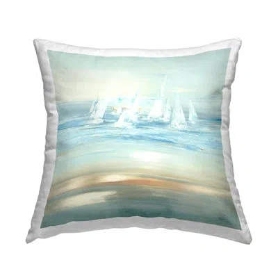 Stupell Industries Sailboat Fleet Nautical View Printed Throw Pillow Design By Lisa Ridgers