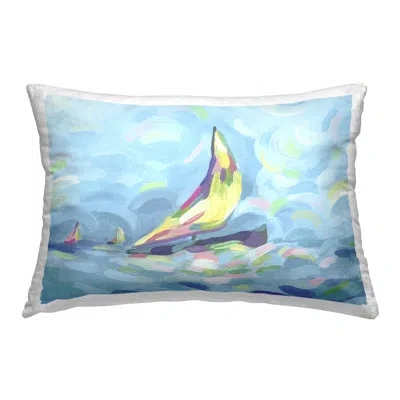 Stupell Industries Sailing Swirling Sea Decorative Printed Throw Pillow Design By June Erica Vess In Blue