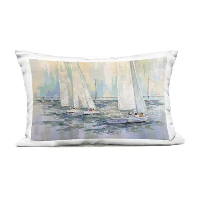 Stupell Industries Sailing The Cooper River Outdoor Printed Pillow, Design By Linda Sperruzzi