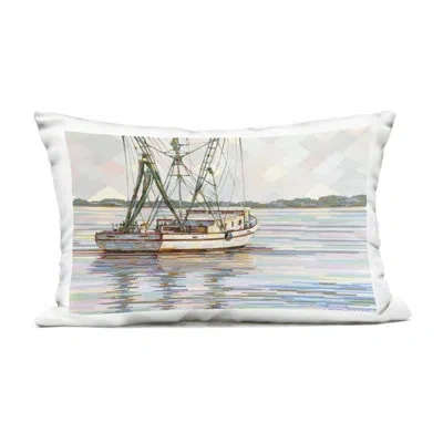 Stupell Industries Sailing The Cooper River Outdoor Printed Pillow, Design By Linda Sperruzzi