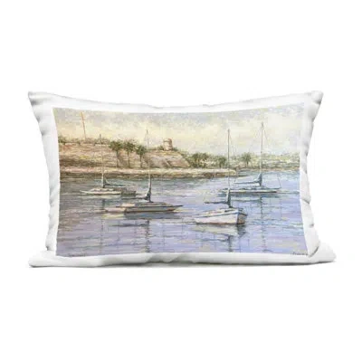 Stupell Industries Sailing The Cooper River Outdoor Printed Pillow, Design By Linda Sperruzzi