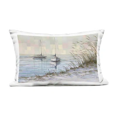 Stupell Industries Sailing The Cooper River Outdoor Printed Pillow, Design By Linda Sperruzzi