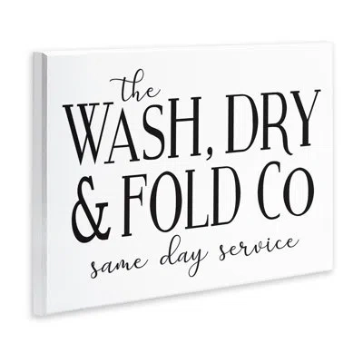 Stupell Industries Same Day Service Laundry Wall Plaque Art By Lettered And Lined In White