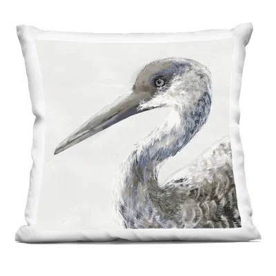 Stupell Industries Sand Crane Portrait Decorative Printed Throw Pillow Design By Jacob Q In Gray