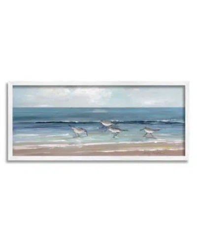 Stupell Industries Sandpipers Birds Cloudy Sky Art Collection In Multi-color