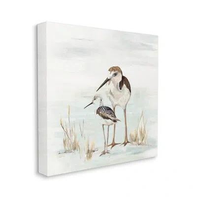 Stupell Industries Sandpipers Duo Coastal Beach Bird Canvas Wall Art By Patricia Pinto In Blue;beige