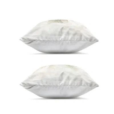 Stupell Industries Sandpipers Treading Beach Shore Design By Nan Outdoor Printed Pillow (set Of 2) In Blue