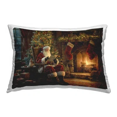 Stupell Industries Santa Claus By Fire Printed Outdoor Throw Pillow Design By Imagine It Images In Brown