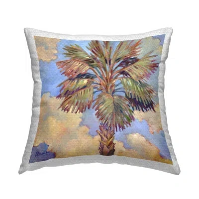 Stupell Industries Santa Rosa Palm Outdoor Printed Pillow By Paul Brent In Green