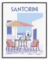 Stupell Industries Santorini Bistro Poster Framed Giclee Art In Multi