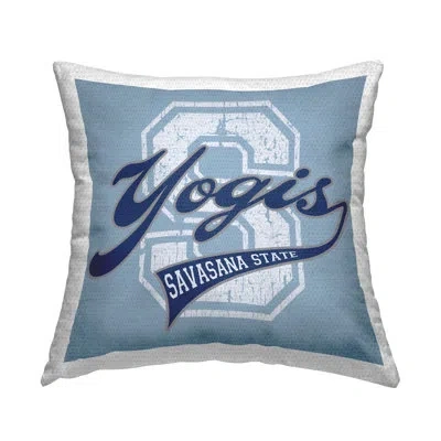 Stupell Industries Savasana State Yogis Outdoor Printed Pillow By Spirit Animals/life Is High In Blue
