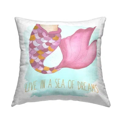 Stupell Industries Sea Of Dreams Mermaid Decorative Printed Throw Pillow Design By Elizabeth Medley In Pink
