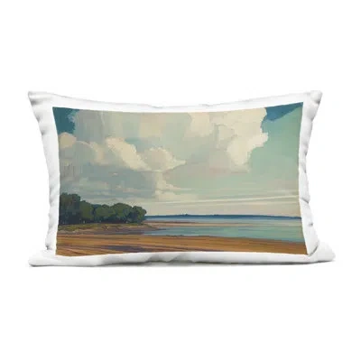 Stupell Industries Sea Vessels Near Shore Outdoor Printed Pillow, Design By Elara Yasna