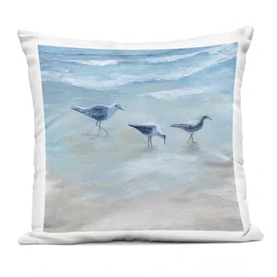 Stupell Industries Seagull Trio On Shore Outdoor Printed Pillow, Design By Marilyn Dunlap