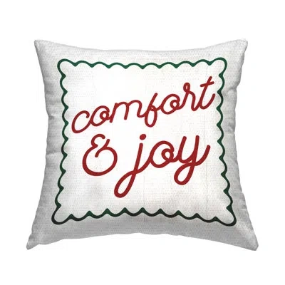 Stupell Industries Seasonal Comfort & Joy Outdoor Printed Pillow By Lil' Rue In Red