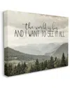Stupell Industries See It All Phrase Forest Tree Mountain Range Stretched Canvas Wall Art By Ann Bailey In Tan