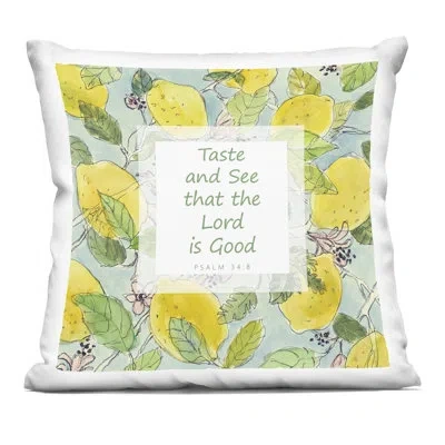 Stupell Industries See The Lord Is Good Decorative Printed Throw Pillow, Design By Lanie Loreth, 18 X 7 X 18 In Yellow