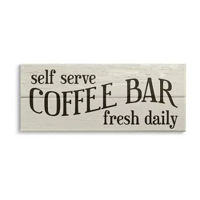 Stupell Industries Self Serve Coffee Bar Canvas Art In Sand