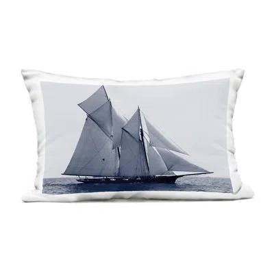Stupell Industries Serene Sailboat On Ocean Outdoor Printed Pillow, Design By Stellar Design Studio