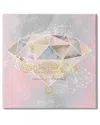 Stupell Industries Shine On Crazy Diamond Glam Pink Geometric Pattern Stretched Canvas Wall Art By Ziwei Li In Multicolor