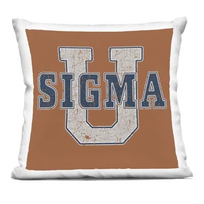 Stupell Industries Sigma University On Brown Decorative Printed Throw Pillow, Design By Grotto Studios, 18 X 7 X 18