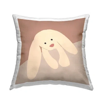 Stupell Industries Simple Floppy Bunny Decorative Printed Throw Pillow Design By Chen Alyesh In Brown