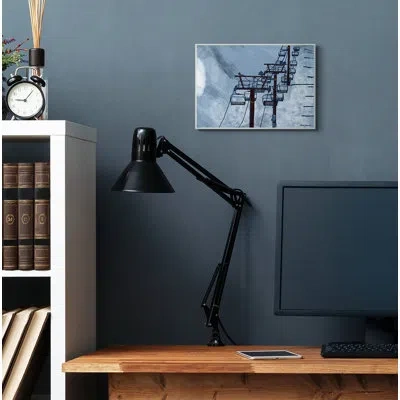 Stupell Industries 'ski Lift Blue Sky' By Karen Dreyfus - Drawing Print In Wall Plaque