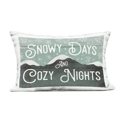 Stupell Industries Snowy Days And Cozy Nights Outdoor Printed Pillow, Design By Jilly Jack Designs
