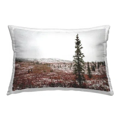 Stupell Industries Snowy Mountain Valley Decorative Printed Throw Pillow By Daniel Sproul In Brown;white;green