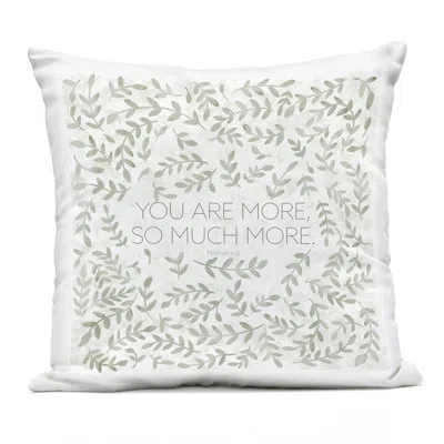 Stupell Industries So Much More Proverb Outdoor Printed Pillow, Design By Sd Graphics Studio, 18 X 7 X 18 In Green