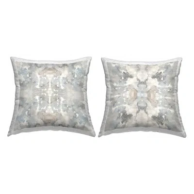 Stupell Industries Soft Abstract Pattern 2 Piece Outdoor Printed Pillow Set By Ellie Roberts In Gray