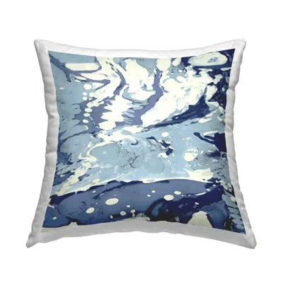 Stupell Industries Soft Blue Abstract Ripples Printed Throw Pillow Design By Danielle Carson