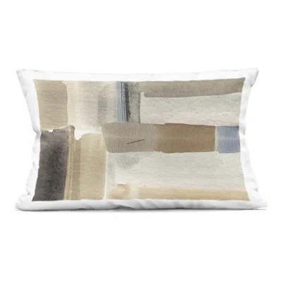 Stupell Industries Soft Brushed Neutral Pattern Decorative Printed Throw Pillow, Design By Susan Jill In Tan