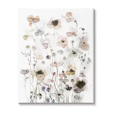 Stupell Industries Soft Cottage Florals Canvas Art In White