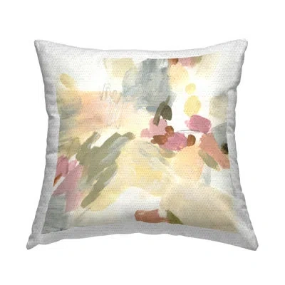 Stupell Industries Soft Restless Abstraction Outdoor Printed Pillow By June Erica Vess In Green
