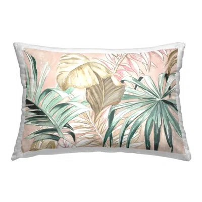 Stupell Industries Soft Tropical Leaves Decorative Printed Throw Pillow Design By Patricia Pinto In Beige